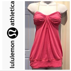 Lululemon pink tank with built-in bra